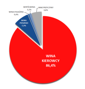 Winni wypadków drogowych w 2016 roku.
